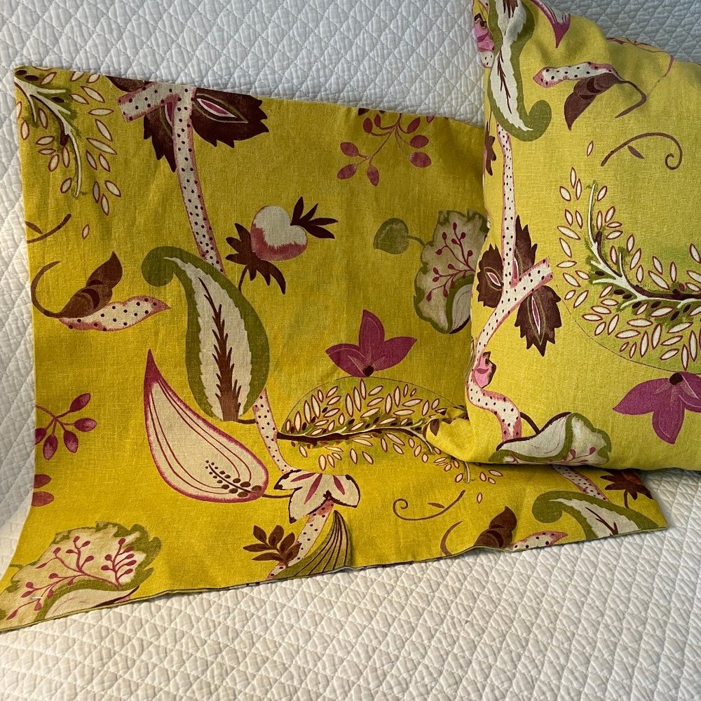 2 beautifully colorful pillow covers